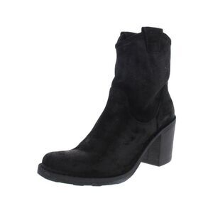 FIORENTINI & BAKER Womens Black Luna Round Toe Block Heel Leather Boots 35